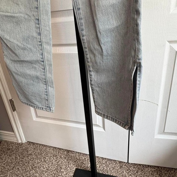 Hidden Light blue high-waisted straight-leg jeans - Picture 3 of 5